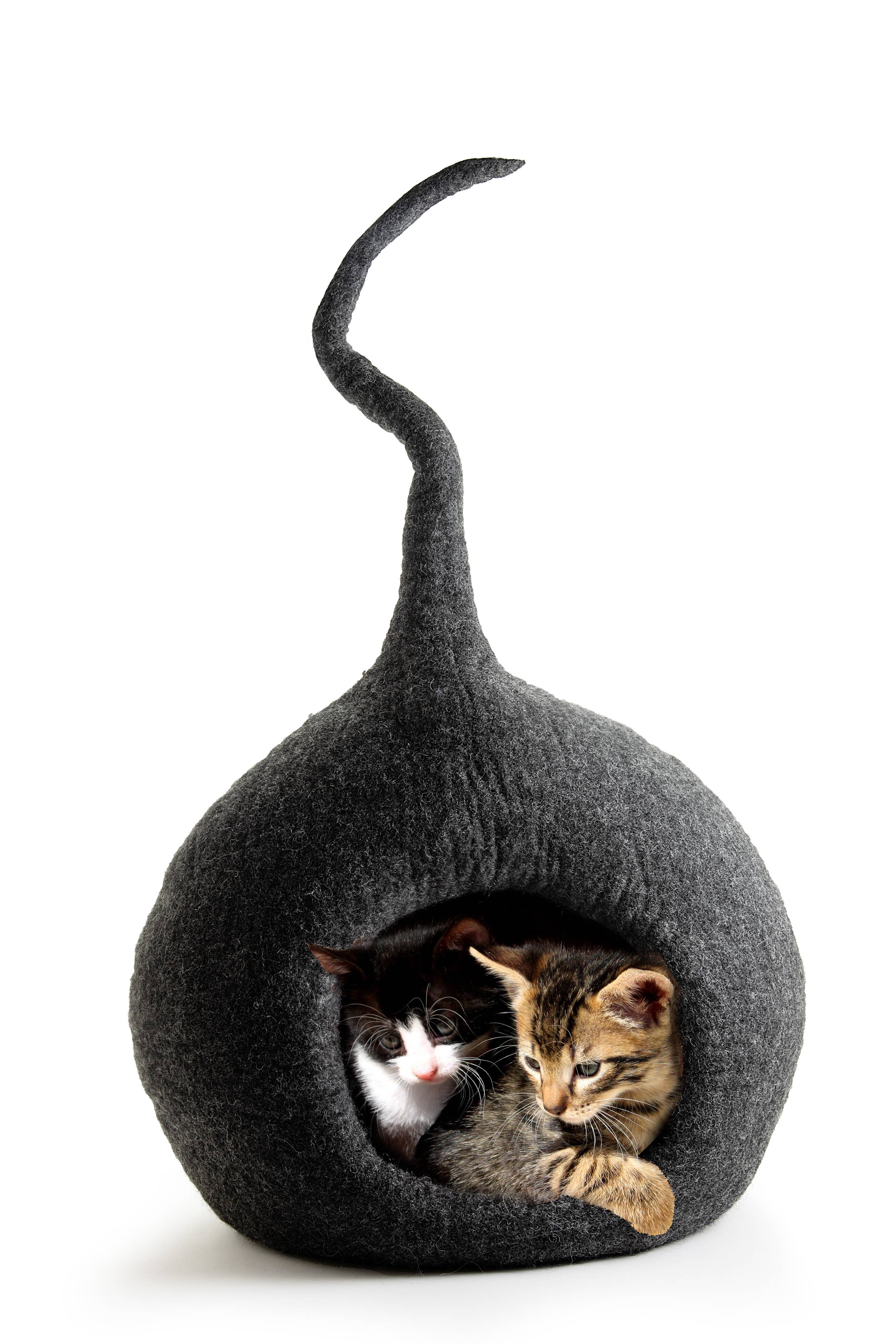 Unique Cat Cave Bed Large- 100% Wool, Handmade